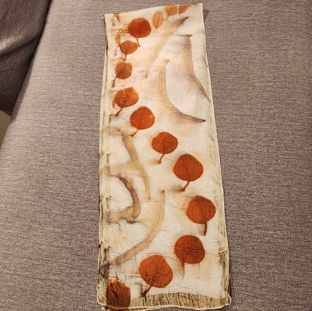 Eco Print Silk Scarf